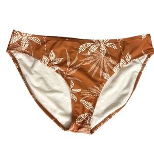 Shade & Shore Low Rise Full Seat Coverage Floral Bikini Bottom Womens Medium NWT